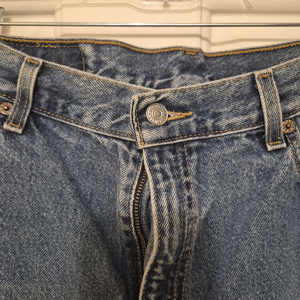Levis 550 Relaxed Fit Tapered High Rise Blue Jeans Womens 12M Medium Wash - Picture 3 of 6